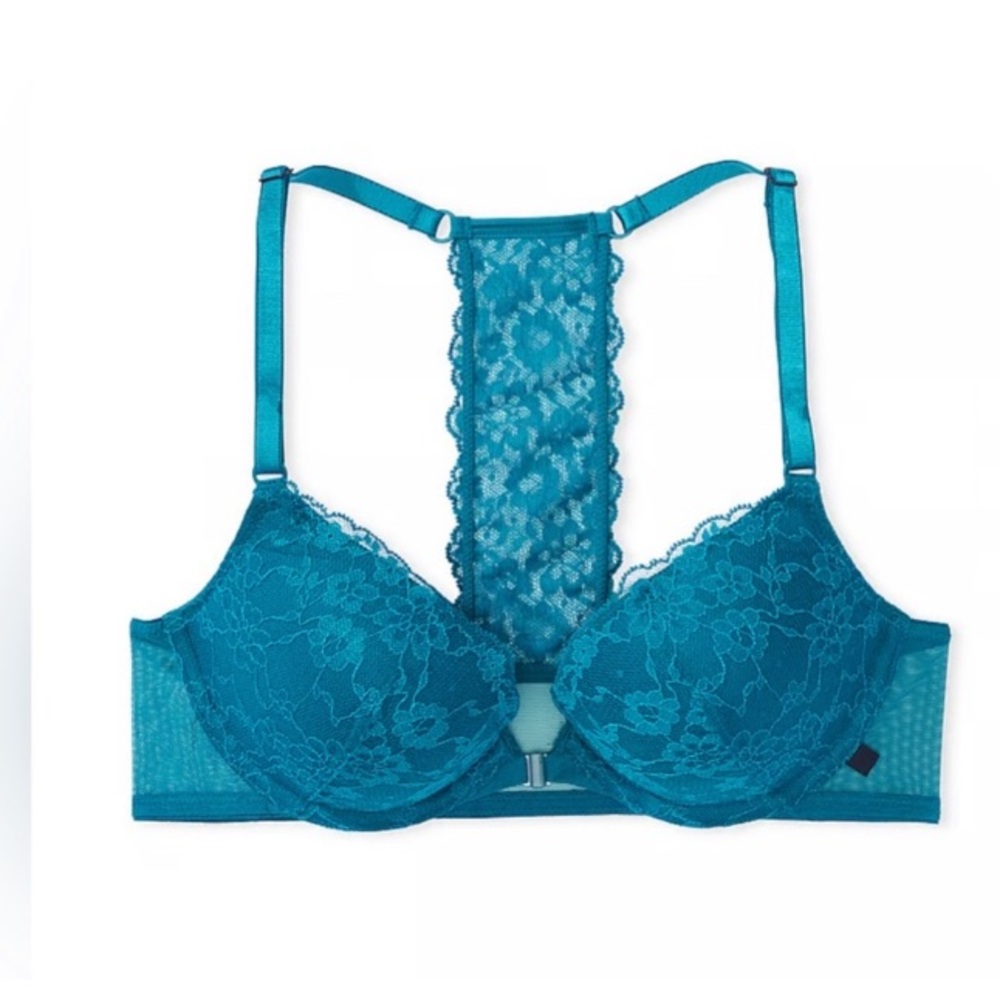 NEW Victoria’s Secret Sexy Tee Posey Lace Front-Close Push Up Bra